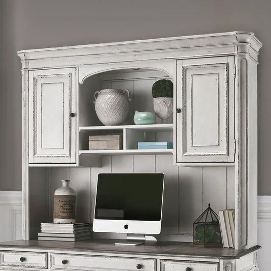 Magnolia Manor - Jr Executive Credenza Hutch - Antique White