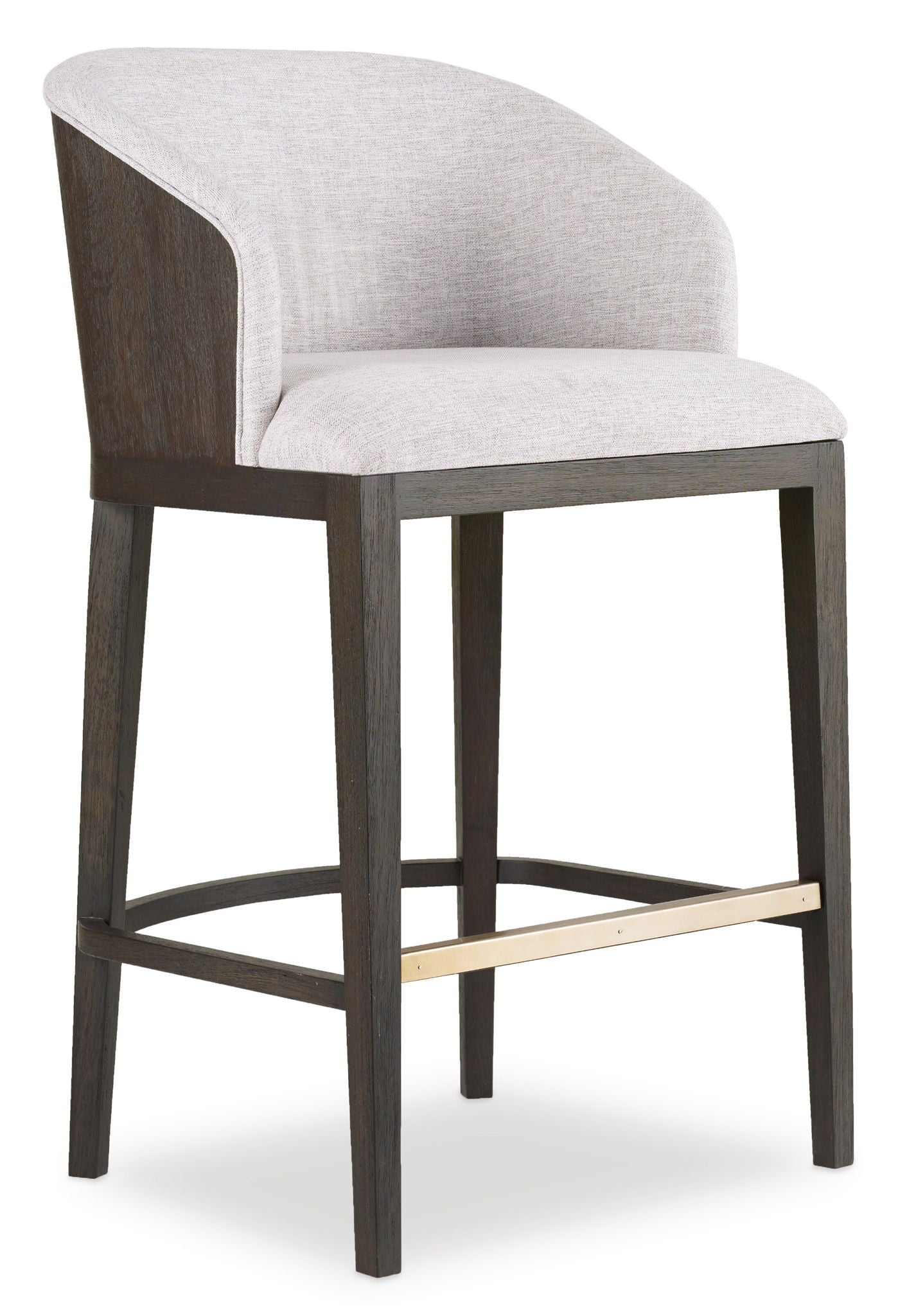 Curata - Upholstered Bar Stool - Dark Brown / Beige