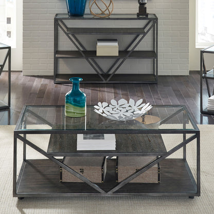 Arista - 3 Piece Table Set (1 Cocktail 2 End Tables) - Cobblestone Brown / Gray Dusty