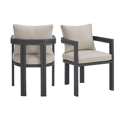 Playa - Dining Chair (Set of 2) - Dark Gray / Beige