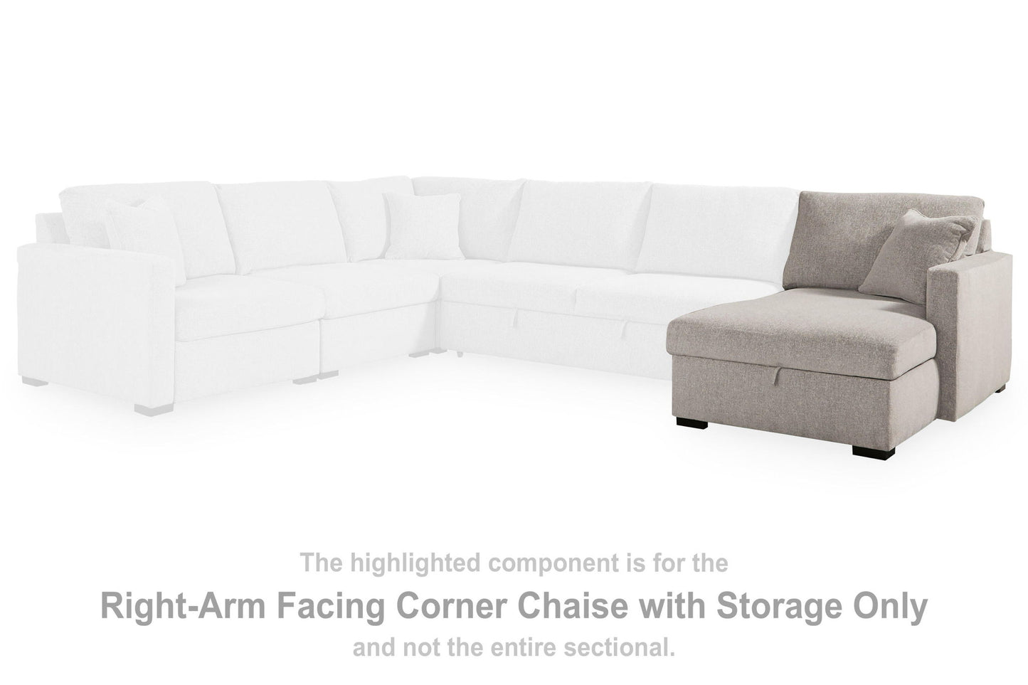 ModMax Luxe - RAF Corner Chaise With Storage - Flint