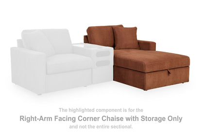 Modmax - RAF Corner Chaise With Storage - Spice