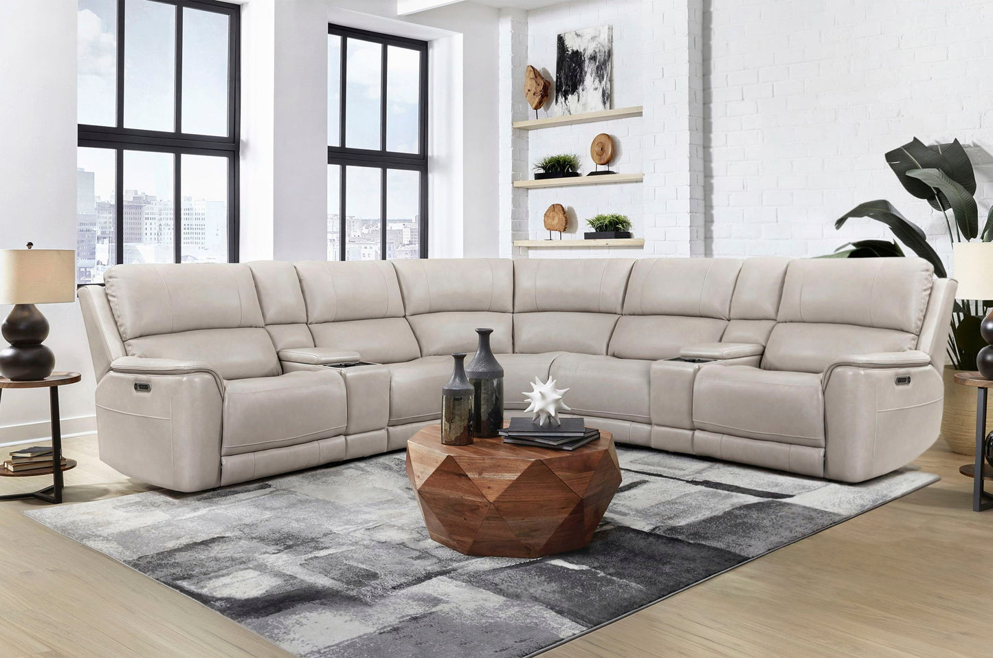 Easton - Power Reclining Sectional With Power Adjustable Headrests