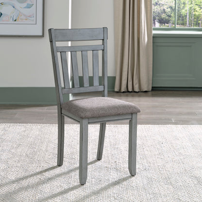 Newport - Splat Back Side Chair - Smokey Gray / Carbon Gray