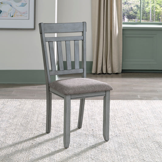 Newport - Splat Back Side Chair - Smokey Gray / Carbon Gray
