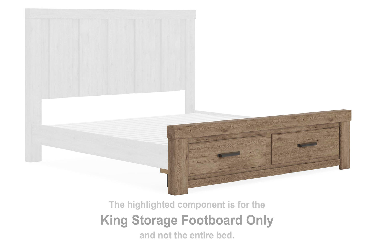 Oliandon - King Storage Footboard - Light Brown