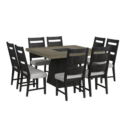 Jemma - Square Dining Table - Gray / Dark Espresso