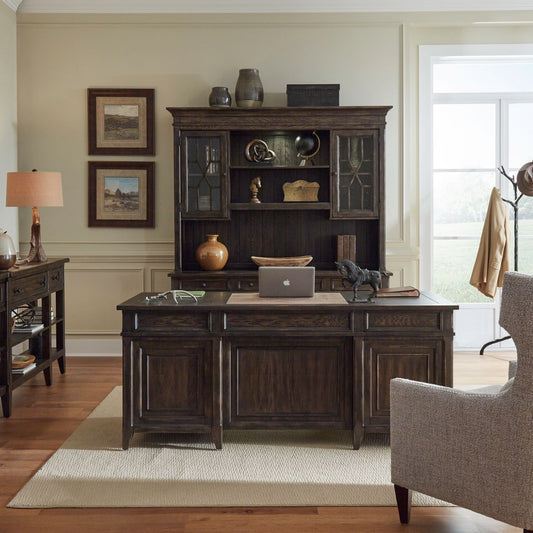 Paradise Valley - 5 Piece Executive Set - Saddle Brown