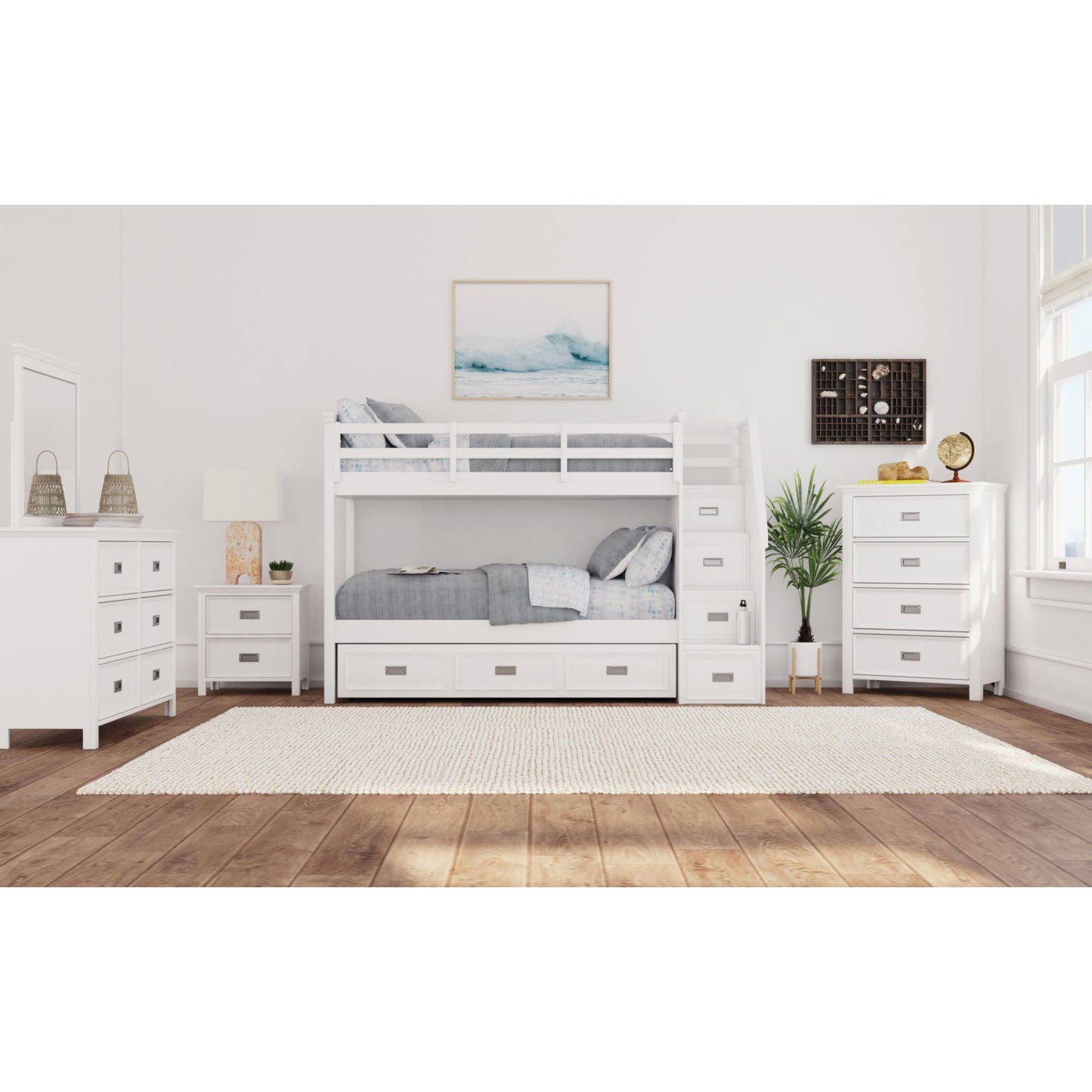 Hampton Kids - Bunk With Staircase And Trundle