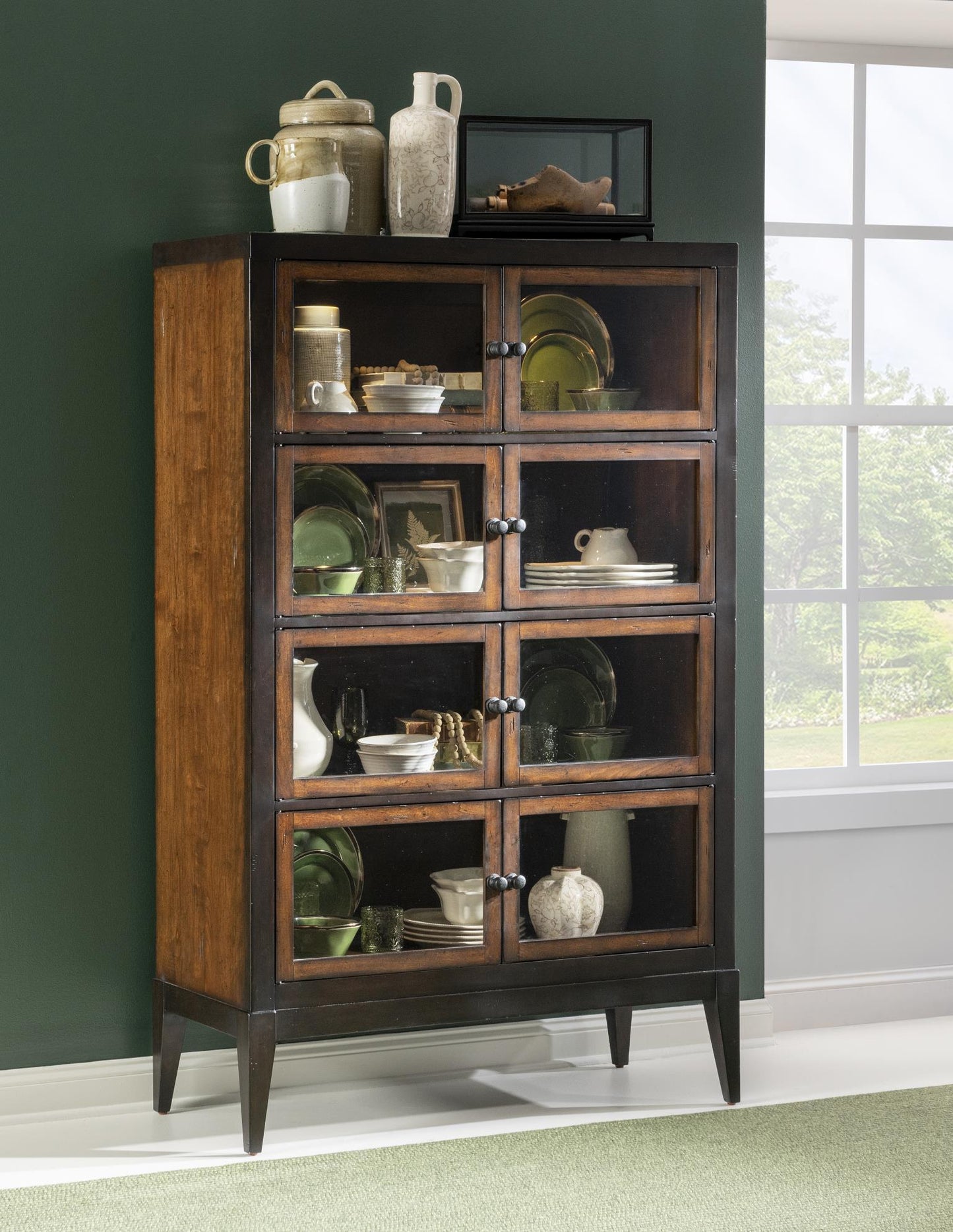 Fenmore - Display Cabinet - Mocha And Distressed Cherry