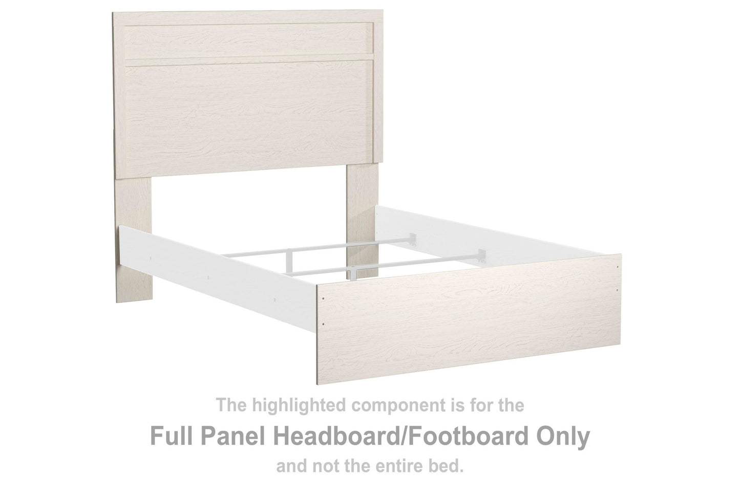 Stelsie - Full Panel Headboard/Footboard - White