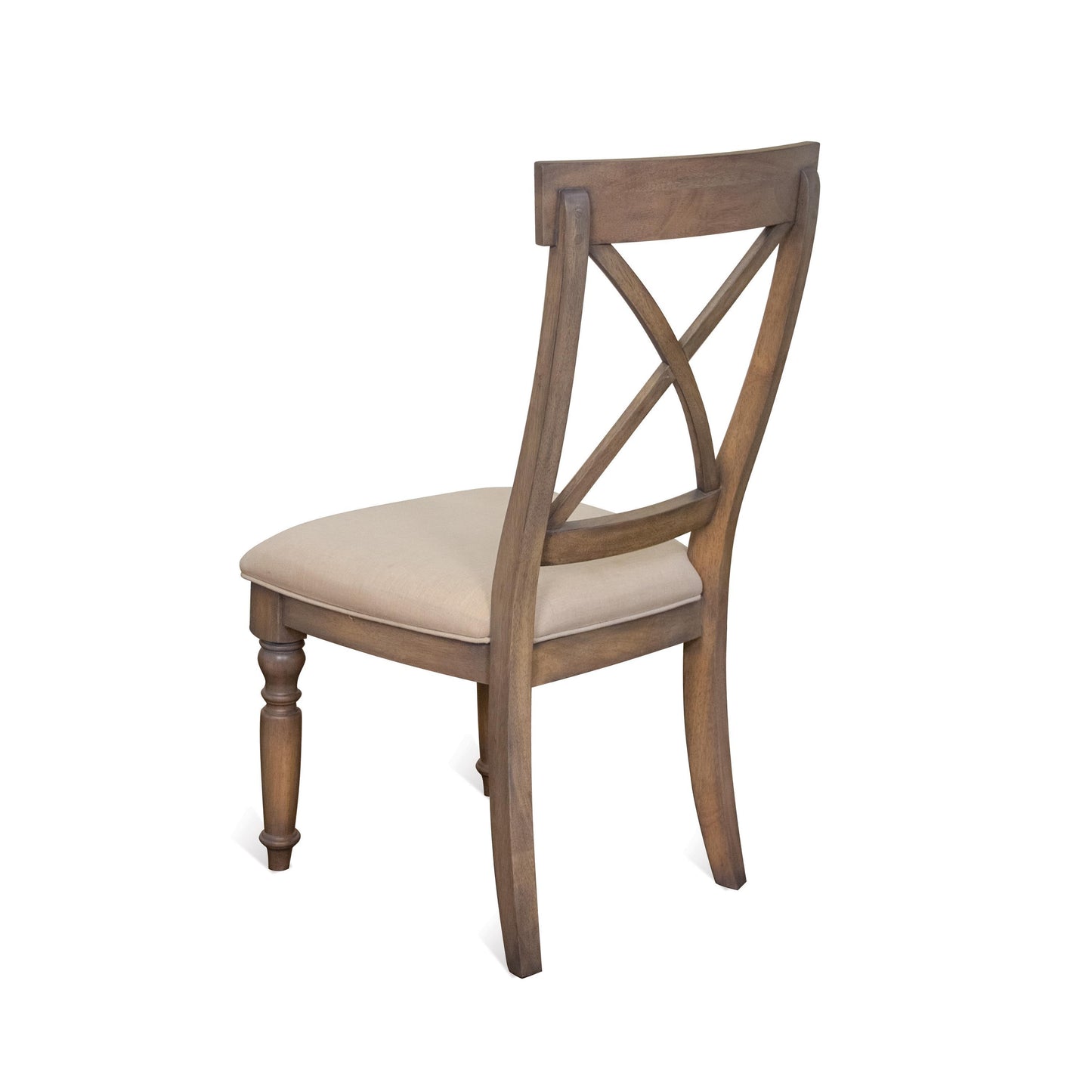Aberdeen - X - Back Upholstered Side Chair (Set of 2) - Weathered Driftwood