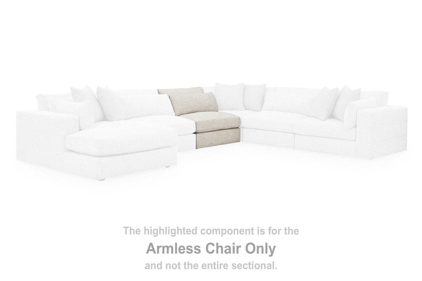 Ashbourne Estate - Armless Chair - Snowstone