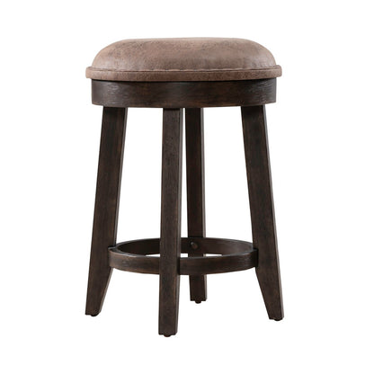Paradise Valley - Upholstered Console Stool - Saddle Brown