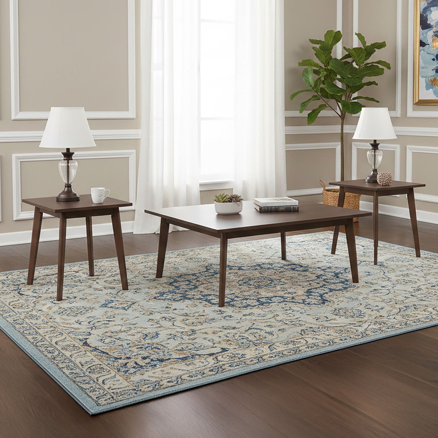 Reid - 3 Piece Occasional Set (1 Coffee & 2 End Tables) - Walnut