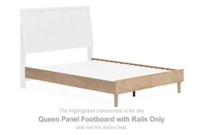 Cielden - Queen Panel Footboard With Rails - Tan