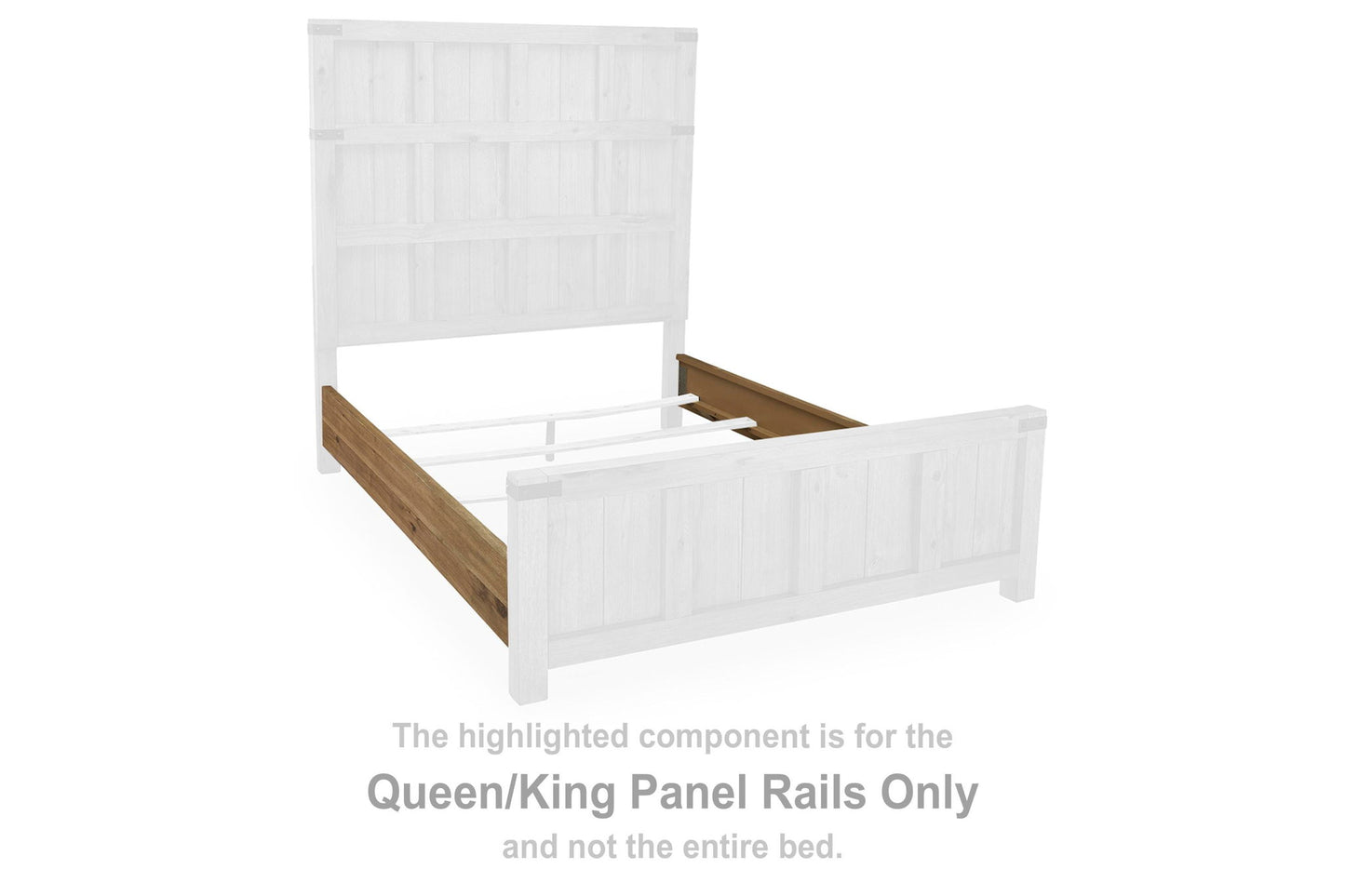 Ridgester - Queen/King Panel Rails - Light Brown