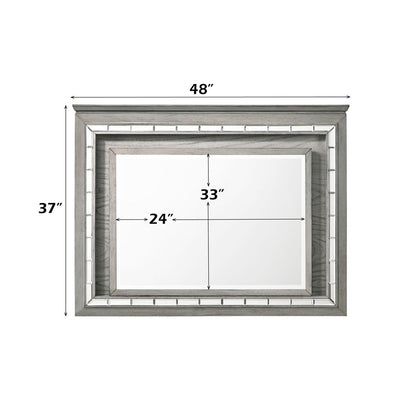 Antares - Mirror With LED - Light Gray Oak