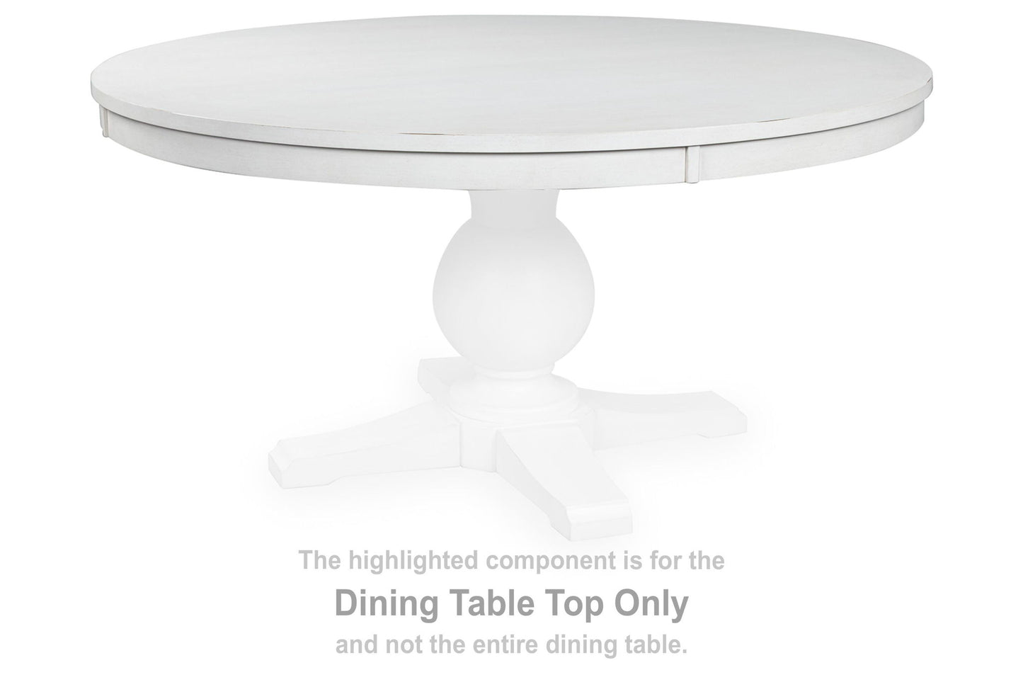 Greddinton - Round Dining Room Table Top - White
