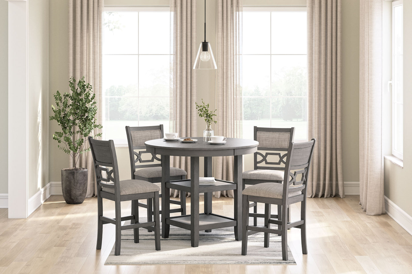 Wrenning - Drm Counter Table Set (Set of 5) - Gray