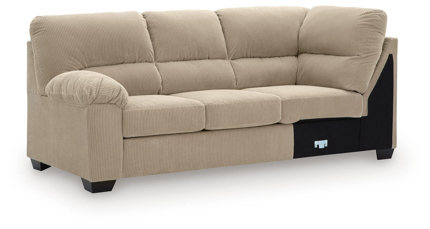 SimpleJoy - LAF Sofa With Corner Wedge - Sand