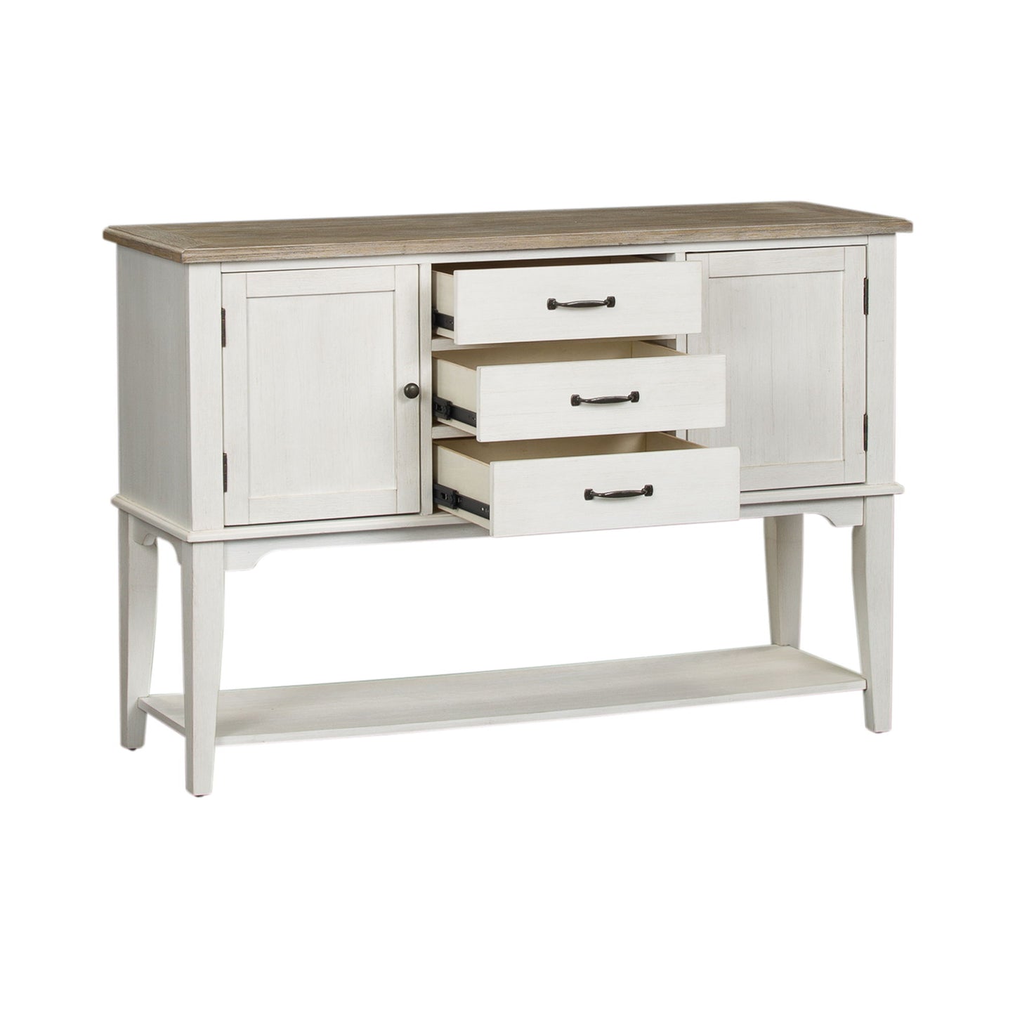 Summerville - Server - Soft White Wash / Wirebrushed Gray