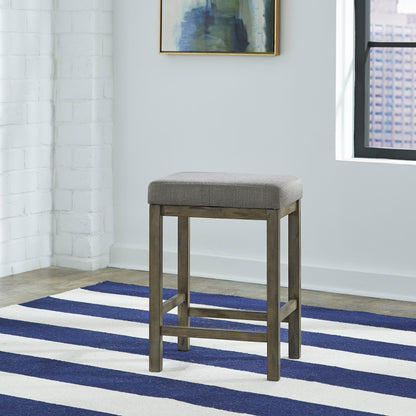 Hayden Way - Upholstered Console Stool - Gray