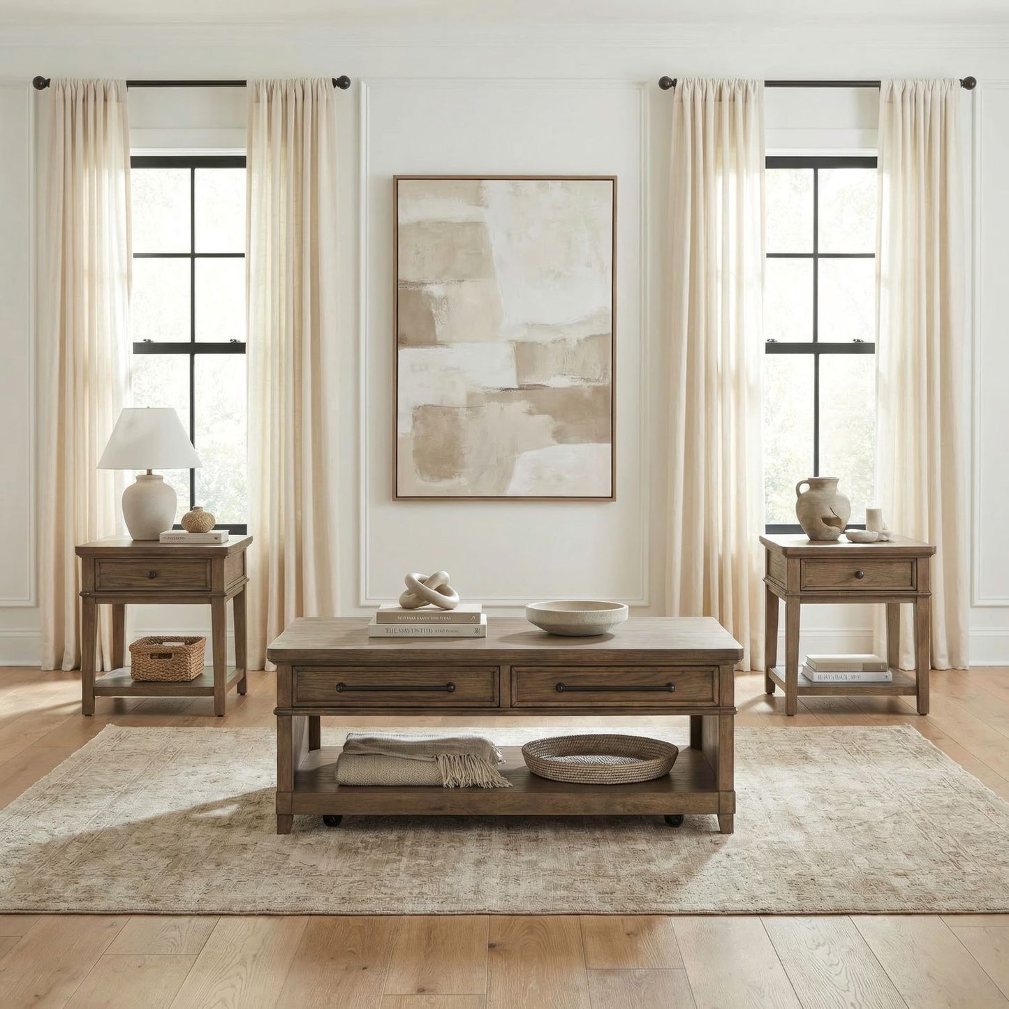 Artisan Home - 3 Piece Set (Cocktail Table And 2 End Tables) - Sienna Stone