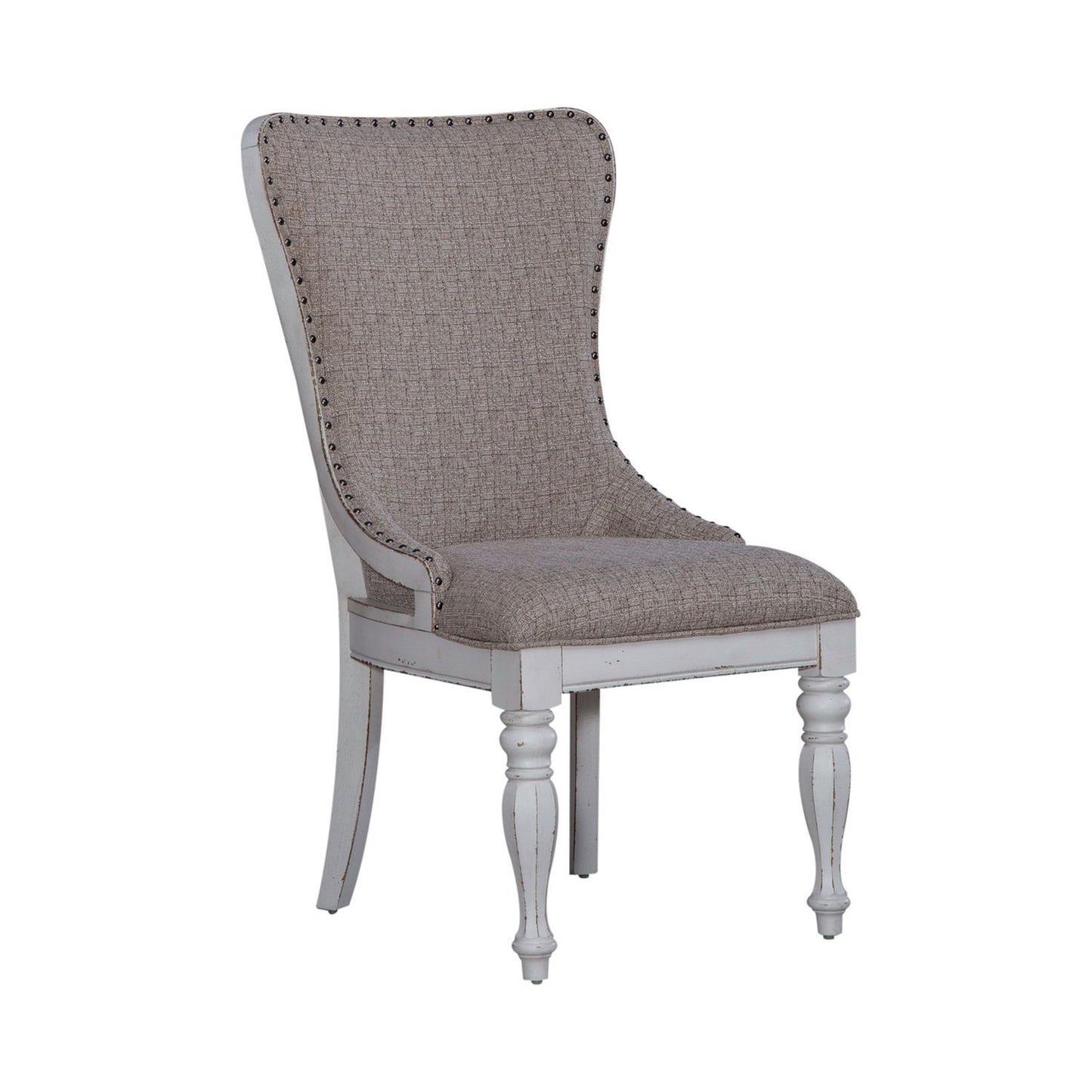 Magnolia Manor - Upholstered Wing Back Side Chair - Antique White