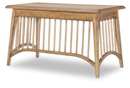 Vintage Market - Spindle Base Writing Desk - Barnwood Oak