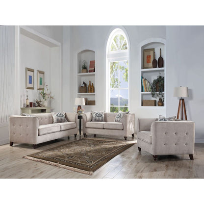 Cyndi - Chair With Pillow - Tan Velvet