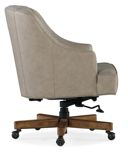 EC - Haider Executive Swivel Tilt Chair - Beige / Dark Brown