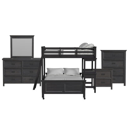 Hampton Kids - Loft With Ladder And Desk With Speaker Bedroom Set