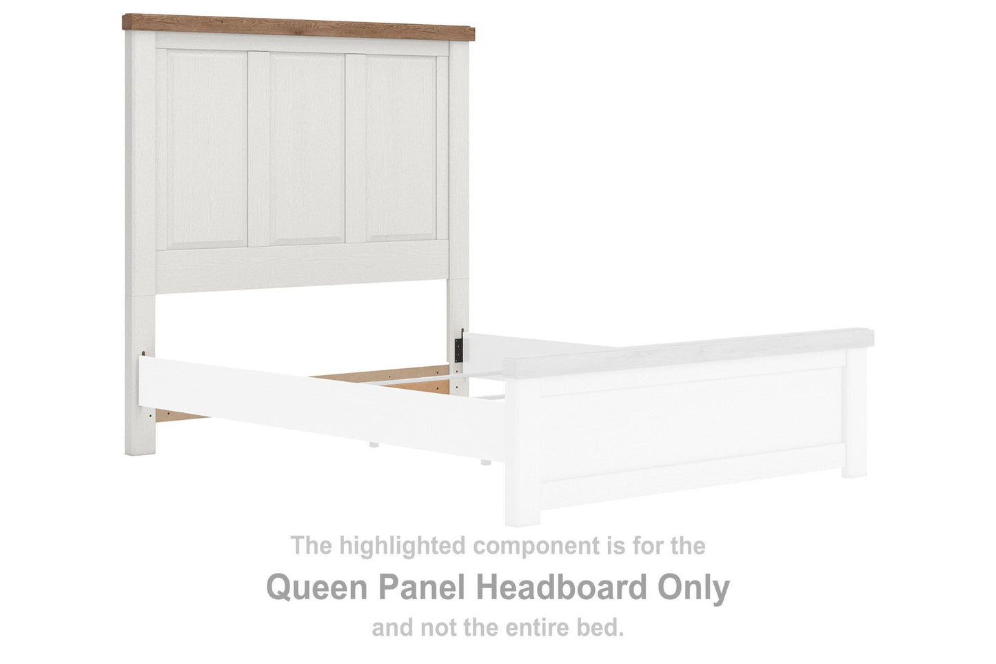 Savonport - Queen Panel Headboard - White / Brown