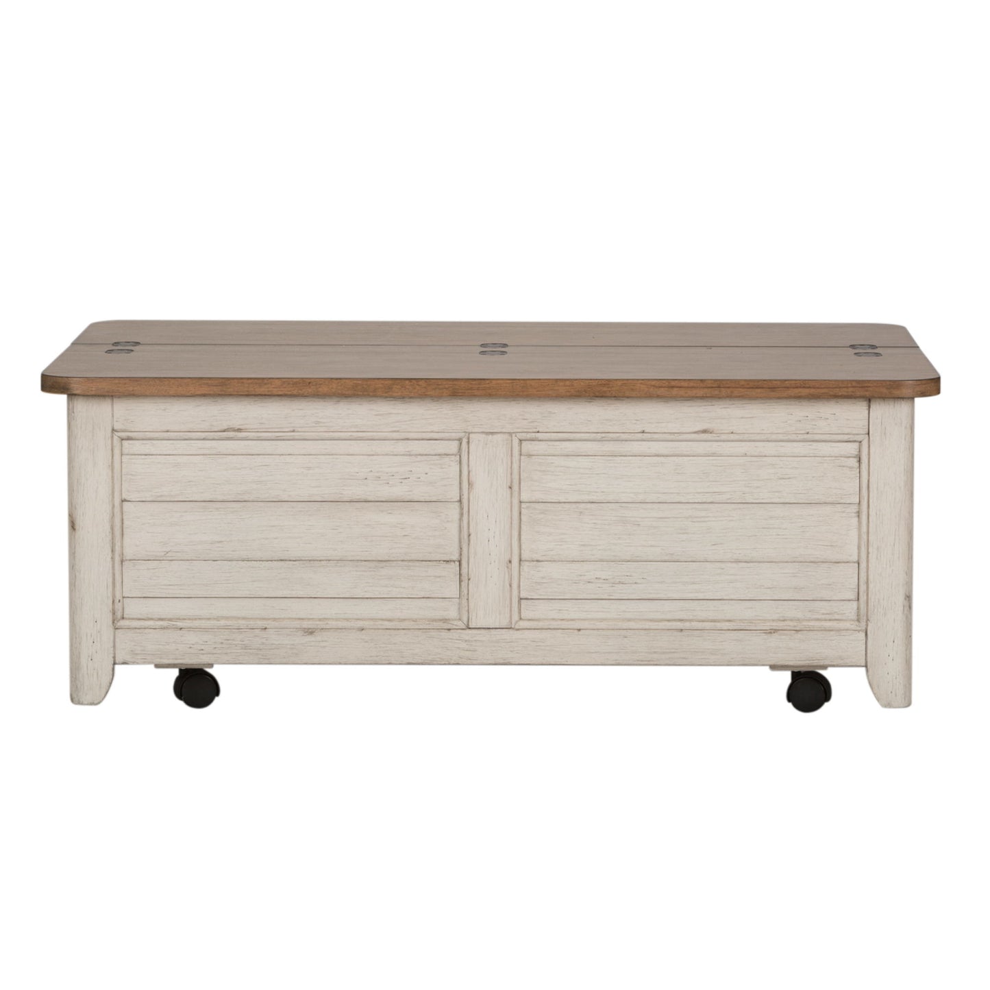 Farmhouse Reimagined - 3 Piece Table Set - Antique White / Chestnut Tops