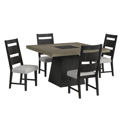 Jemma - Square Dining Table - Gray / Dark Espresso