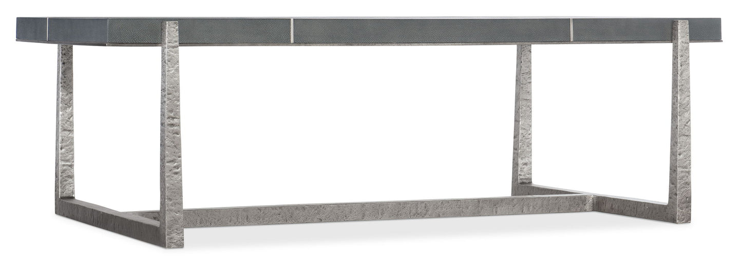 Chapman - Mixed Media Rectangle Cocktail Table - Pearl Silver / Dark Gray