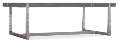 Chapman - Mixed Media Rectangle Cocktail Table - Pearl Silver / Dark Gray