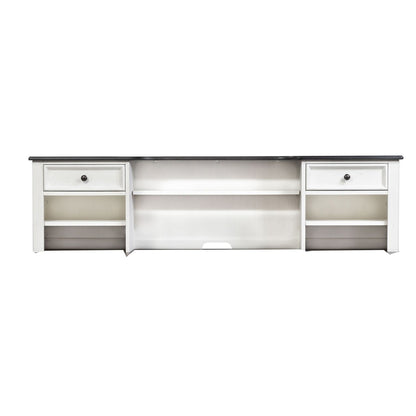 Allyson Park - Hutch - Wirebrushed White / Charcoal