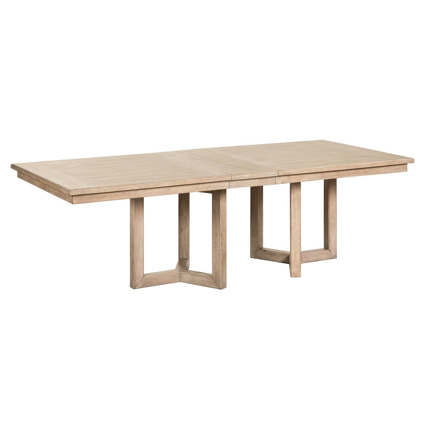 Proximity Place - Double Pedestal Table - Barley Buff