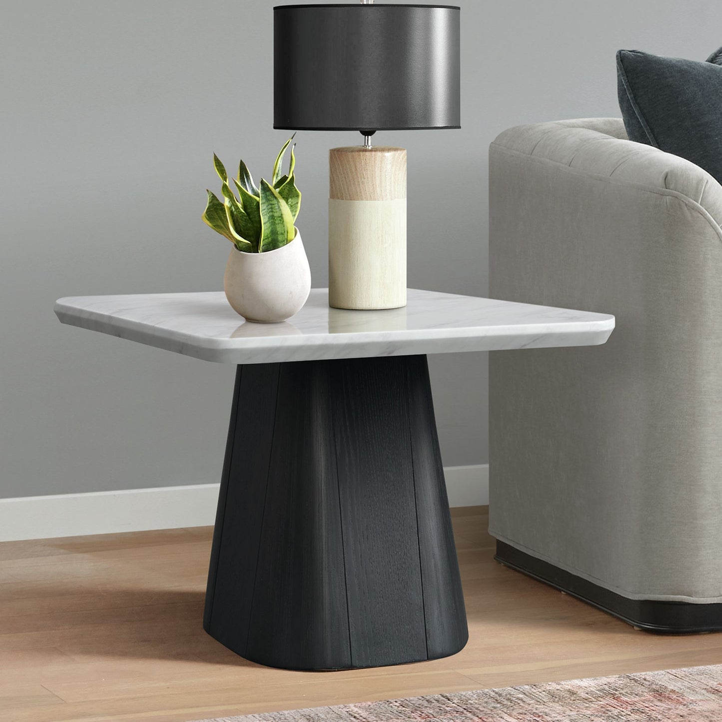 Edison - End Table - White And Black