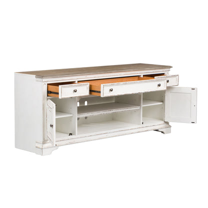 Magnolia Manor - Entertainment TV Stand - Antique White