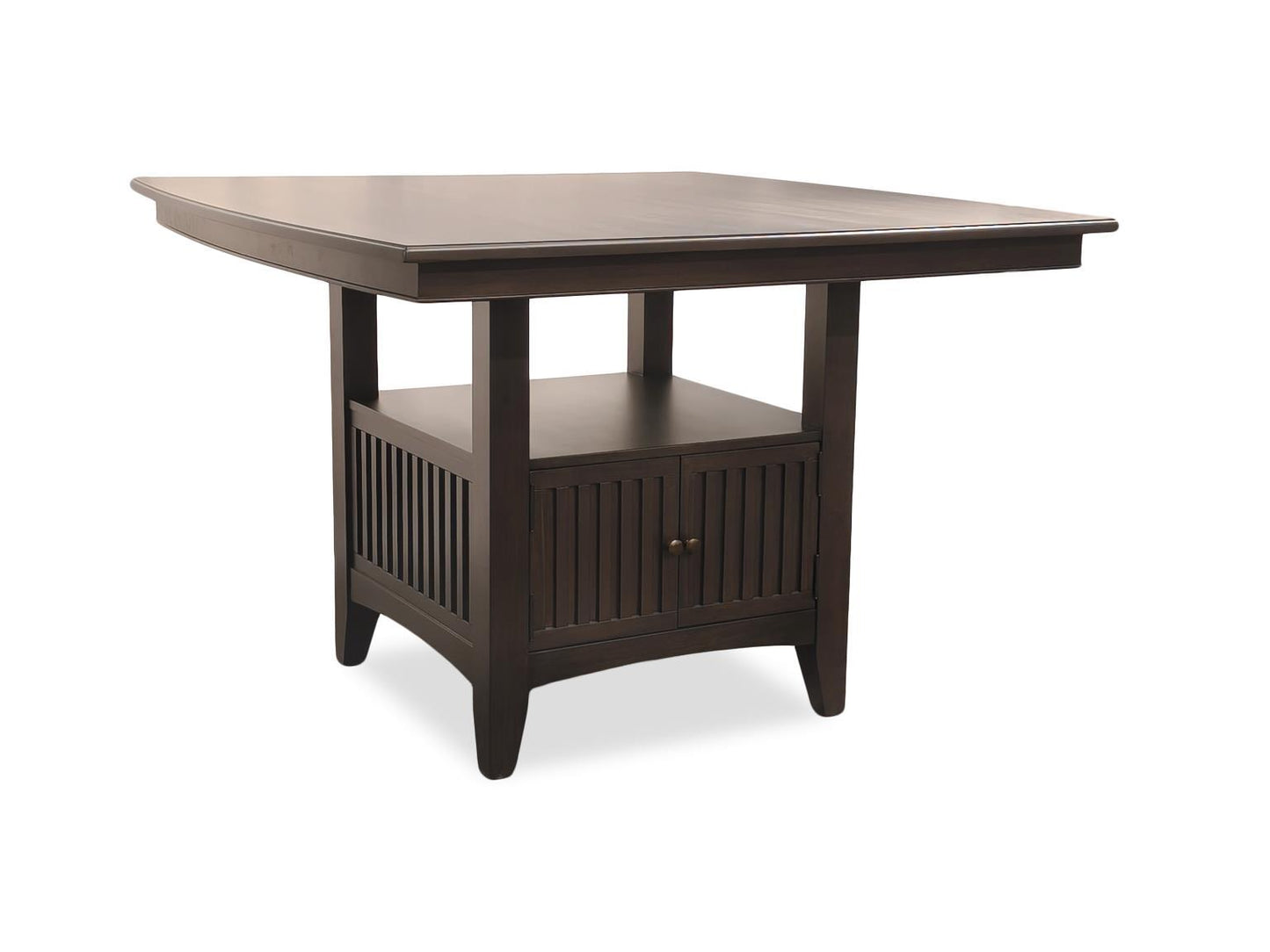 Caldwell - Complete Counter Height Dining Table With Storage Base - Espresso
