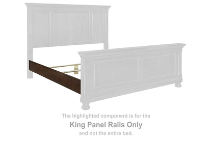 Porter - King Panel Rails - Rustic Brown