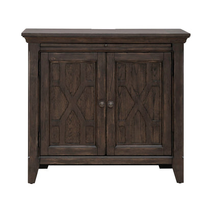 Paradise Valley - 2 Door Bedside Chest With Charging Station - Saddle Brown