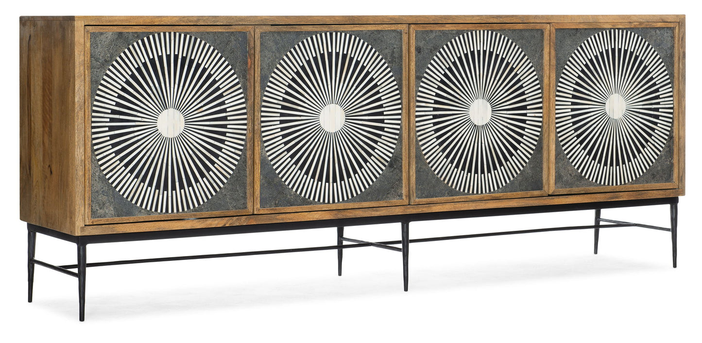 Commerce And Market - Giovanni Entertainment Console - Light Brown / Dark Gray