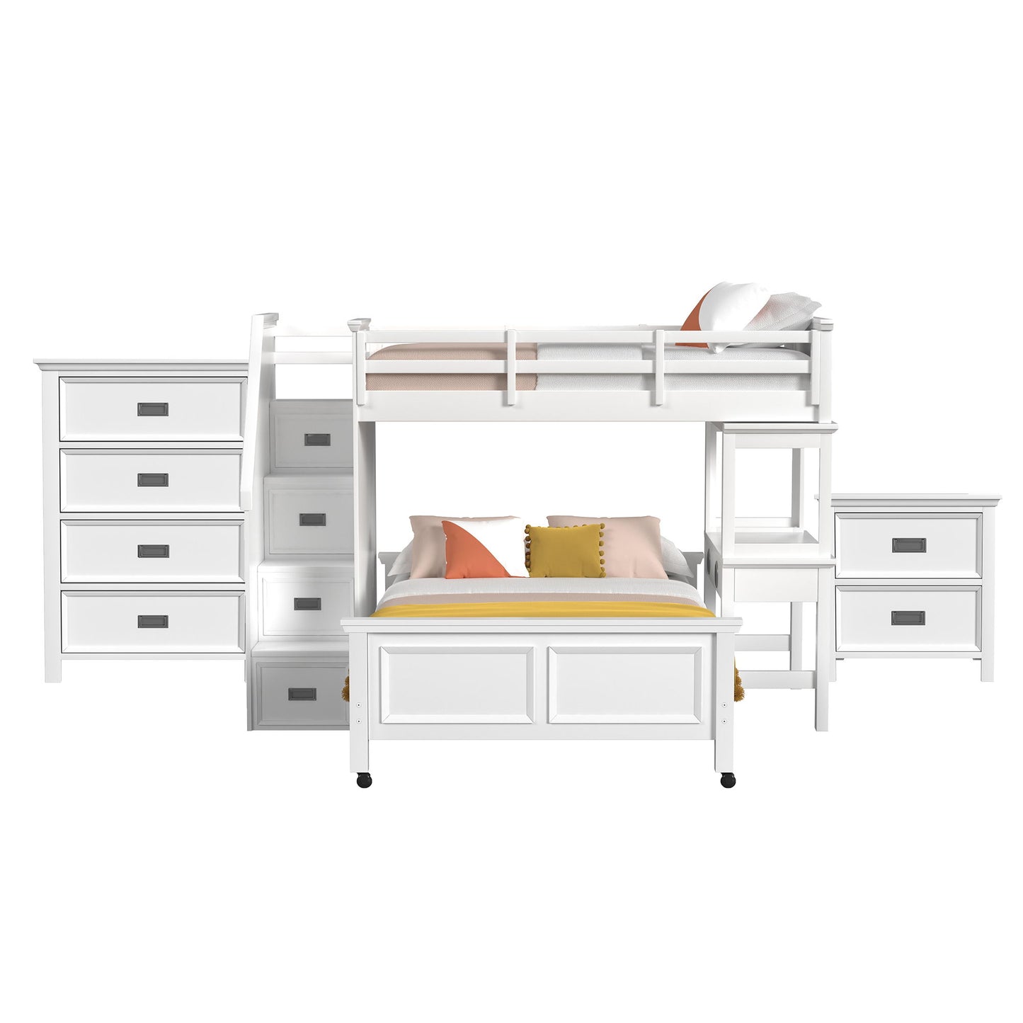 Hampton Kids - Loft With Staircase And Desk With Speaker Bedroom Set