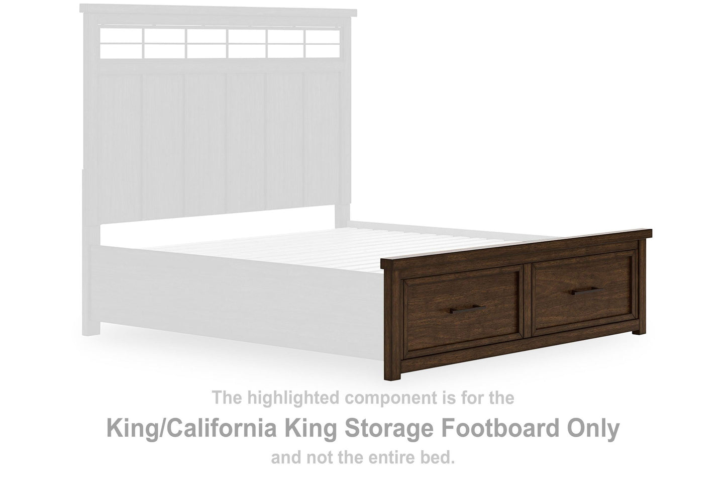 Taffenbrook - King/California King Storage Footboard - Medium Brown