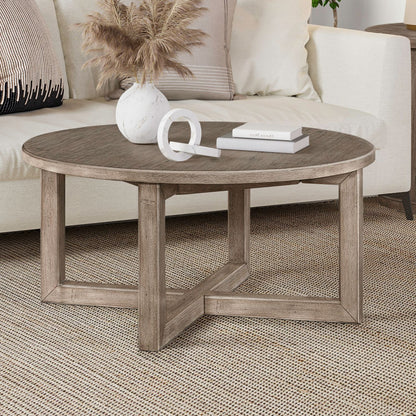 Proximity Place - Round Cocktail Table - Barley Buff