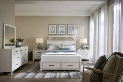 Pure Maple - Queen Garden Storage Bed - Cottage White